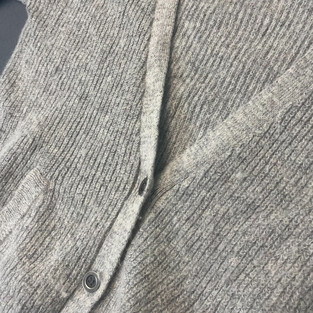Free‎ People Womens Med Wool Blend Cardigan Sweater Button Front Boho Y2K Grey - Picture 6 of 14